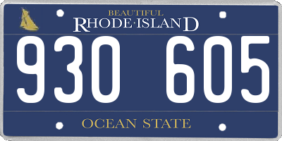 RI license plate 930605