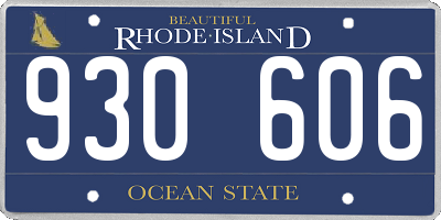 RI license plate 930606