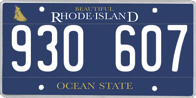 RI license plate 930607