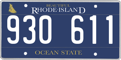 RI license plate 930611