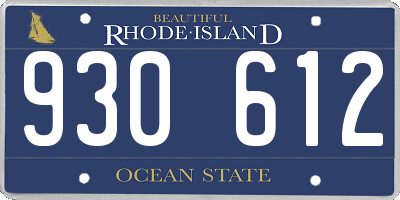 RI license plate 930612