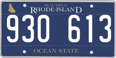 RI license plate 930613