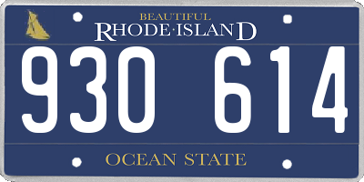 RI license plate 930614