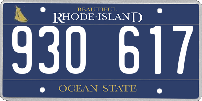 RI license plate 930617