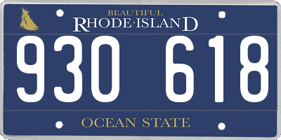 RI license plate 930618