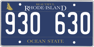 RI license plate 930630