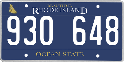RI license plate 930648