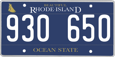 RI license plate 930650