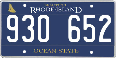 RI license plate 930652