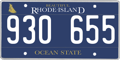 RI license plate 930655