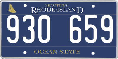RI license plate 930659