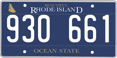 RI license plate 930661