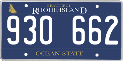 RI license plate 930662