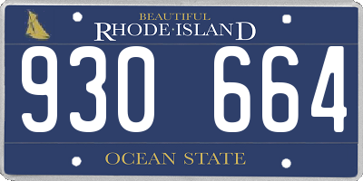 RI license plate 930664