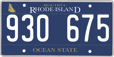 RI license plate 930675
