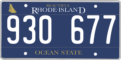 RI license plate 930677