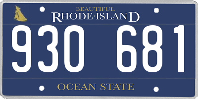 RI license plate 930681