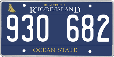 RI license plate 930682