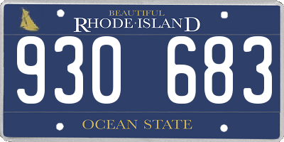 RI license plate 930683