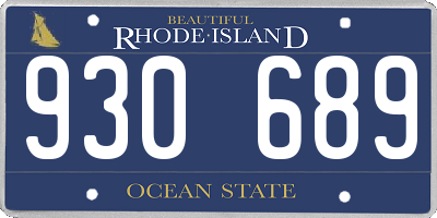 RI license plate 930689