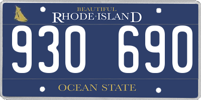 RI license plate 930690