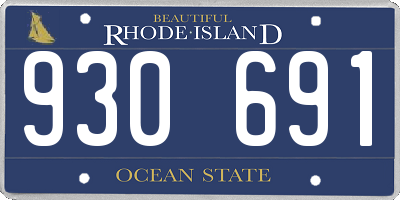 RI license plate 930691
