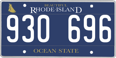 RI license plate 930696