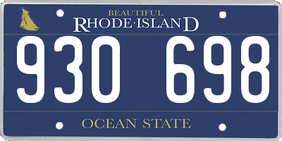 RI license plate 930698