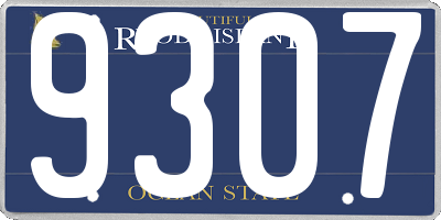 RI license plate 9307