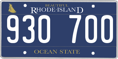 RI license plate 930700
