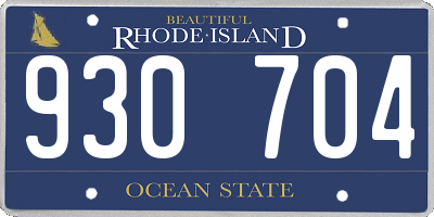 RI license plate 930704