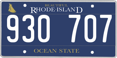 RI license plate 930707