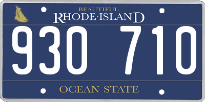 RI license plate 930710