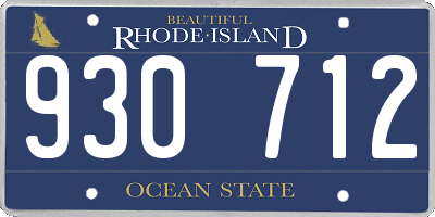 RI license plate 930712