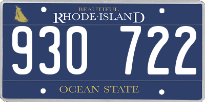 RI license plate 930722