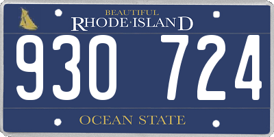 RI license plate 930724