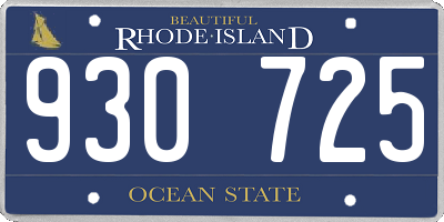 RI license plate 930725