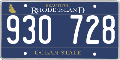 RI license plate 930728