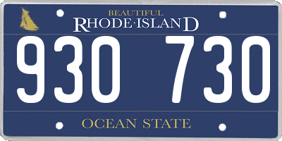 RI license plate 930730