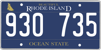 RI license plate 930735