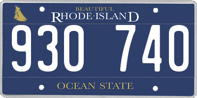 RI license plate 930740