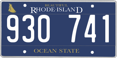 RI license plate 930741