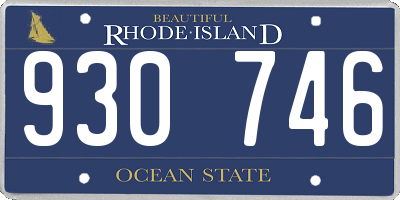 RI license plate 930746
