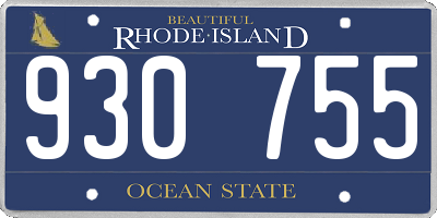 RI license plate 930755