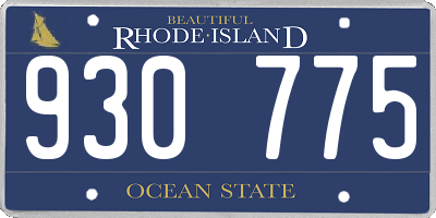 RI license plate 930775