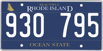 RI license plate 930795