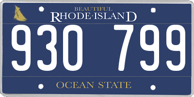 RI license plate 930799