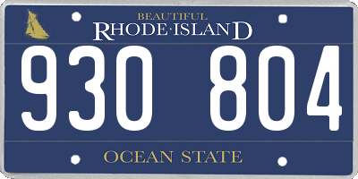 RI license plate 930804