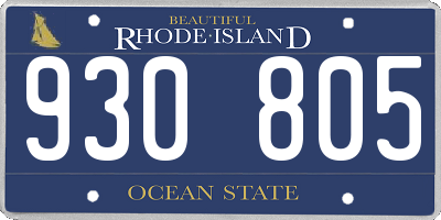 RI license plate 930805
