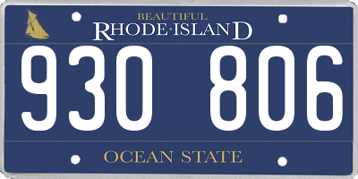 RI license plate 930806